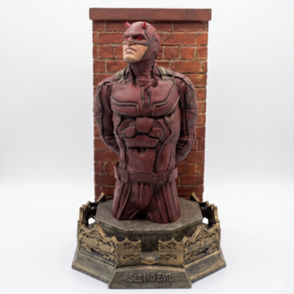 Daredevil "See No Evil" Bust – 3D Print & El Boyaması Özel Koleksiyon Figürü