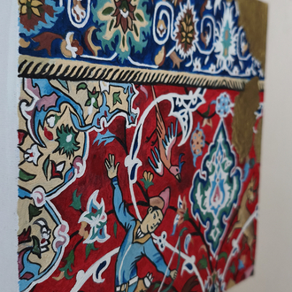 Alsev | yağlı boya Tablo | El Yapımı Duvar Dekoru | 20x20 cm