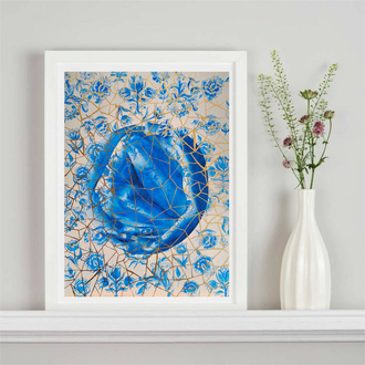 Ağaç üzerinde Yağlı boya Tablo | El Yapımı Duvar Dekoru | 30x40 cm