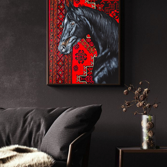 At Akrilik Tablo | El Yapımı Duvar Dekoru | 35x50 cm