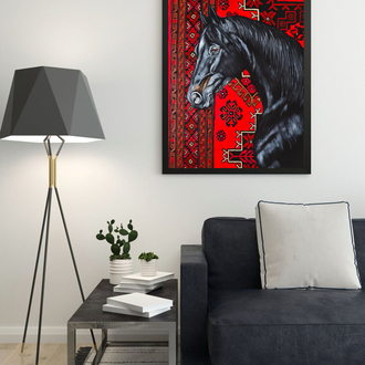 At Akrilik Tablo | El Yapımı Duvar Dekoru | 35x50 cm