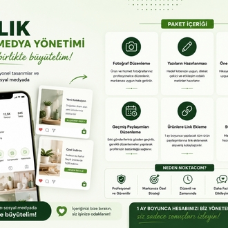 1 AYLIK SOSYAL MEDYA YÖNETİMİ 