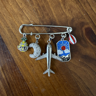 Just Go Brooch