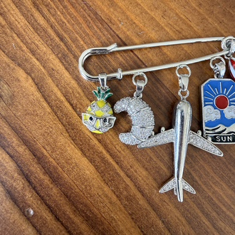 Just Go Brooch