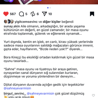 SAHNE - TEATRAL PERFORMANS / KUTU OYUNU