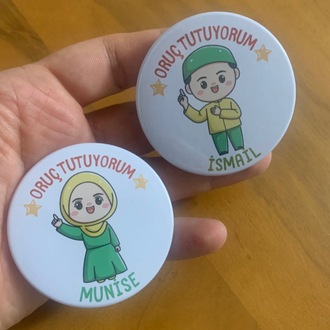 Oruç tutuyorum rozetleri
