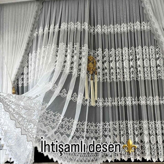 Ağrı işleme Tül perde lüx sık pile dikm. 