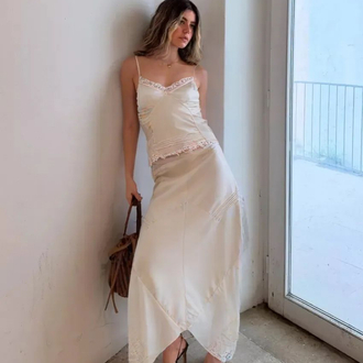Topshop Dantel Detaylı Saten Takım