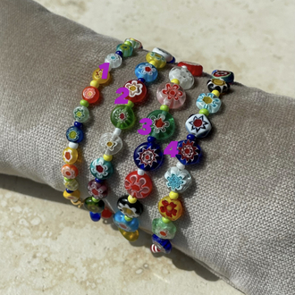 Millefiori Cam Boncuk Bileklik