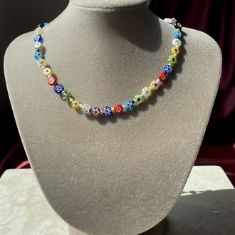Millefiori Cam Boncuk Kolye(m)