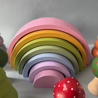 Waldorf 7li Gökkuşağı Pembe