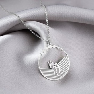 Navan 925 Ayar Gümüş Özgürlük Eller Kolyesi (Gold, Silver ve Rose)