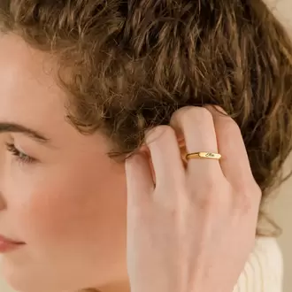 Bar Name Ring | Altın Gümüş Rose Kaplama | Özel Tasarım | Kutulu Hediye