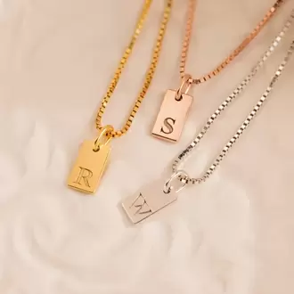 Navan 925 Ayar Gümüş Kişiye Özel Harf Kolye (Gold, Silver ve Rose)