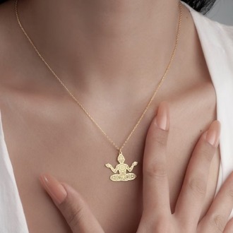 Navan 925 Ayar Gümüş Meditasyon ve Yoga Kolyesi (Gold, Silver ve Rose)