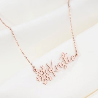 Navan 925 Ayar Gümüş Kar Tanesi Detaylı Yıl Kolyesi (Gold, Silver ve Rose)