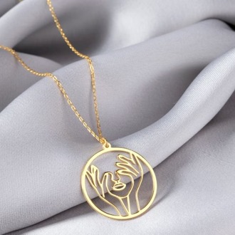 Navan 925 Ayar Gümüş Özgür Ruh Kadın Kolyesi (Gold, Silver ve Rose)