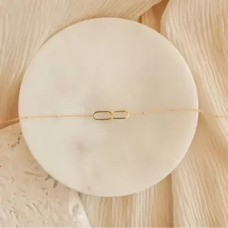 Linked Pendant Necklace | Altın, Gümüş Kaplama | Özel Tasarım | Kutulu 