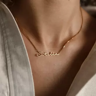 Personalized Name Necklace | Altın Kaplama | Özel Tasarım | Kutulu Hediye