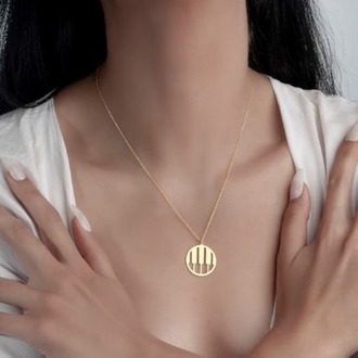 Navan 925 Ayar Gümüş Piyano Tuşları Kolye (Gold, Silver ve Rose)