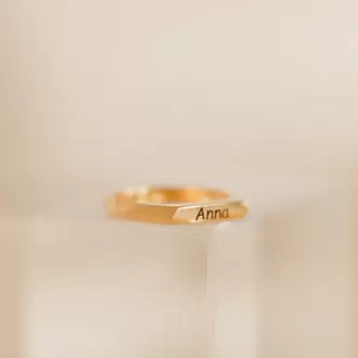 Bar Name Ring | Altın Gümüş Rose Kaplama | Özel Tasarım | Kutulu Hediye