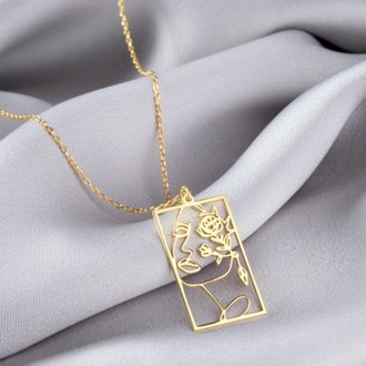 Navan 925 Ayar Gümüş Özgür Ruh Kadın Kolyesi (Gold, Silver ve Rose)