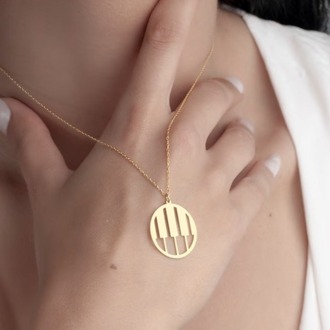 Navan 925 Ayar Gümüş Piyano Tuşları Kolye (Gold, Silver ve Rose)