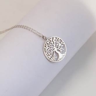 Navan 925 Ayar Gümüş Hayat Ağacı Kolyesi (Gold, Silver ve Rose)