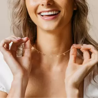Letter Necklace | Altın, Gümüş Kaplama | Özel Tasarım | Kutulu Hediye
