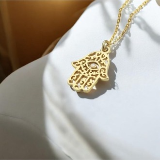 Navan 925 Ayar Gümüş Fatmanın Eli Kolyesi (Silver, Gold ve Rose)