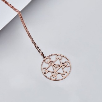 Navan 925 Ayar Gümüş Merkaba Kolyesi (Gold, Silver ve Rose)