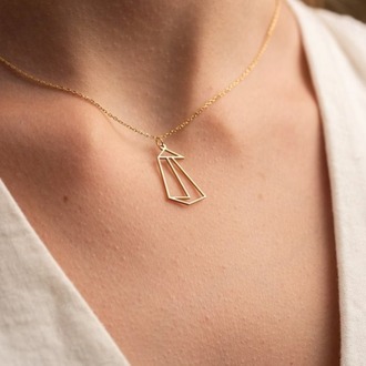 Navan 925 Ayar Gümüş Geometrik Penguen Kolye (Gold, Silver ve Rose) 
