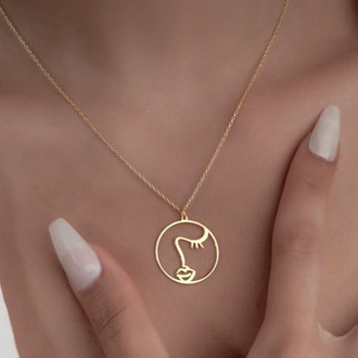 Navan 925 Minimalist Kadın Silüet Kolye – 925 Ayar Gümüş