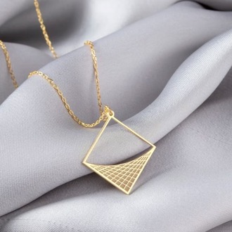 Navan Minimalist Geometrik Kolye – 925 Ayar Gümüş