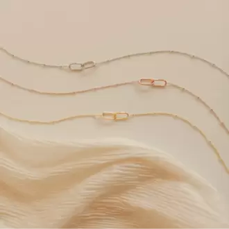 Linked Pendant Necklace | Altın, Gümüş Kaplama | Özel Tasarım | Kutulu 