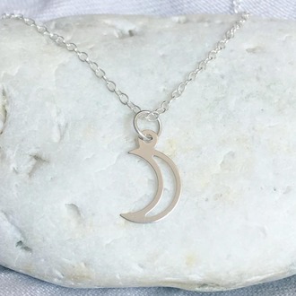 Navan 925 Ayar Gümüş Hilal Kolye (Gold, Silver ve Rose)