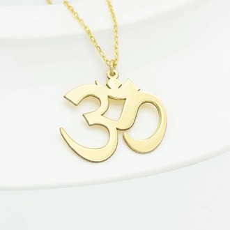 Navan 925 Ayar Gümüş Om Sembolü Kolye (Gold, Silver ve Rose)