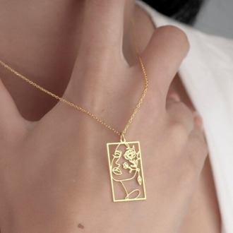 Navan 925 Ayar Gümüş Özgür Ruh Kadın Kolyesi (Gold, Silver ve Rose)