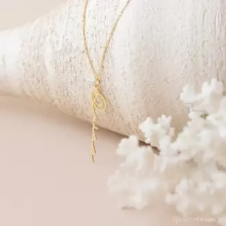 Minimalist Name Necklace in Sterling Silver | Gümüş Kaplama | Özel Tasarım | Kutulu