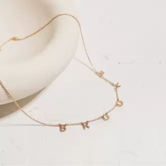 Letter Necklace | Altın, Gümüş Kaplama | Özel Tasarım | Kutulu Hediye
