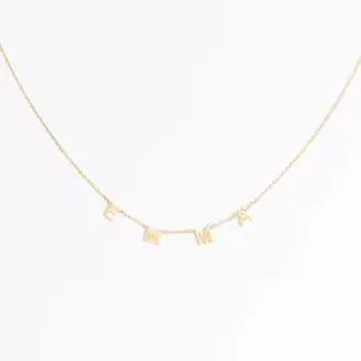 Satellite Name Necklace • Letter Necklace | Altın Kaplama | Özel Tasarım | Kutulu Hediye