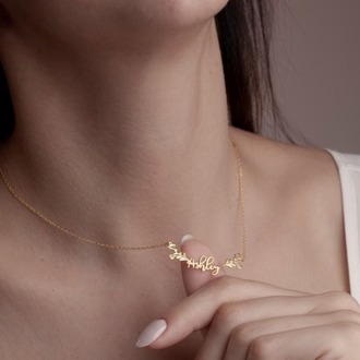 Navan 925 Ayar Gümüş Çiçek Motifli Kişiye Özel İsim Kolyesi (Gold, Silver ve Rose)