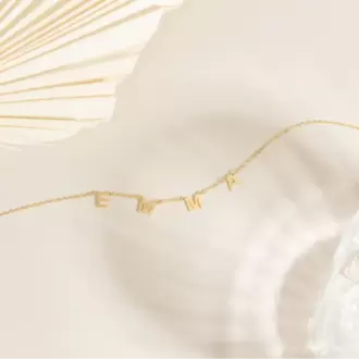 Letter Necklace | Altın, Gümüş Kaplama | Özel Tasarım | Kutulu Hediye