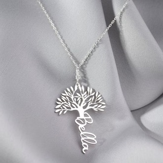 Navan 925 Ayar Gümüş Kişiye Özel İsim Kolyesi (Gold, Silver ve Rose)