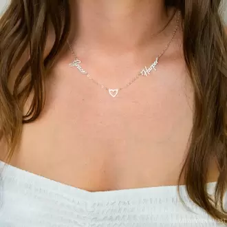 Three Name Necklace in Rose Gold | Altın Gümüş Kaplama | Özel Tasarım | Kutulu Hediye