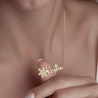 Navan 925 Ayar Gümüş Kar Tanesi Detaylı Yıl Kolyesi (Gold, Silver ve Rose)