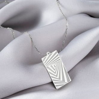 Navan Modern Geometrik Kolye – 925 Ayar Gümüş