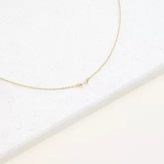 Baguette Diamond Necklace | Altın Kaplama | Özel Tasarım | Kutulu Hediye