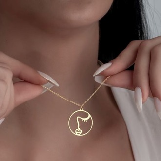 Navan 925 Minimalist Kadın Silüet Kolye – 925 Ayar Gümüş