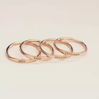 Custom Delicate Name Ring | Altın Gümüş Rose Kaplama | Özel Tasarım | Kutulu Hediye